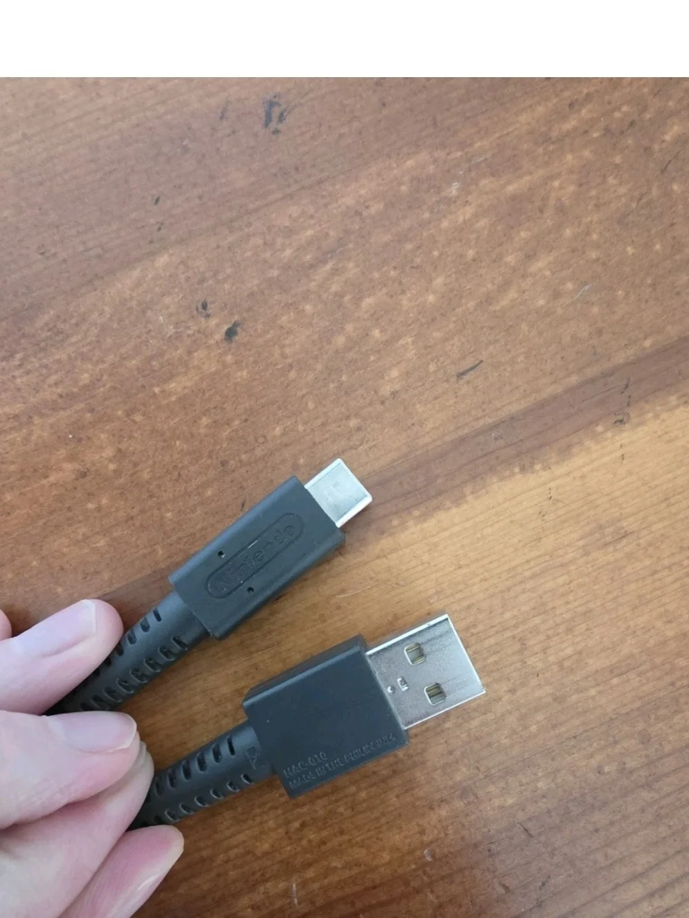 Nintendo Black USB to Mini-USB Charging Cable